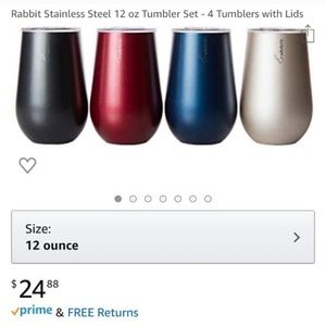 Outdoor Wine cups with lids - NEW IN BOX